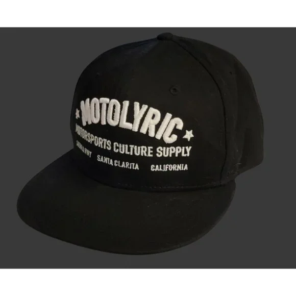 Moto Lyric Black Snapback Hat × New Era 9FIFTY Motorsports Culture Supply - Picture 1 of 6